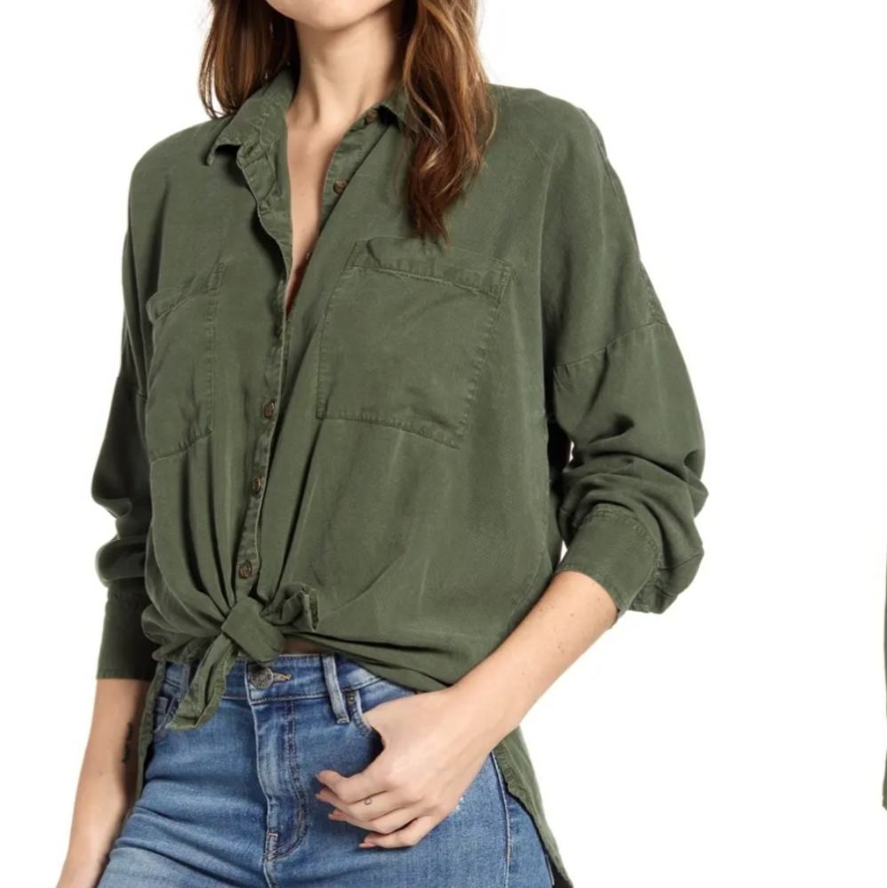 Lou & Grey Galaxy front tie shirt
